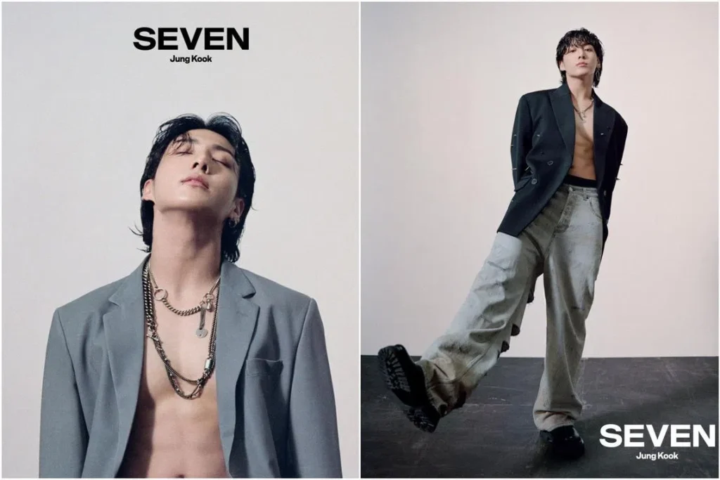 Jung Kook solo concept image with a sleek and confident pop-star mood.