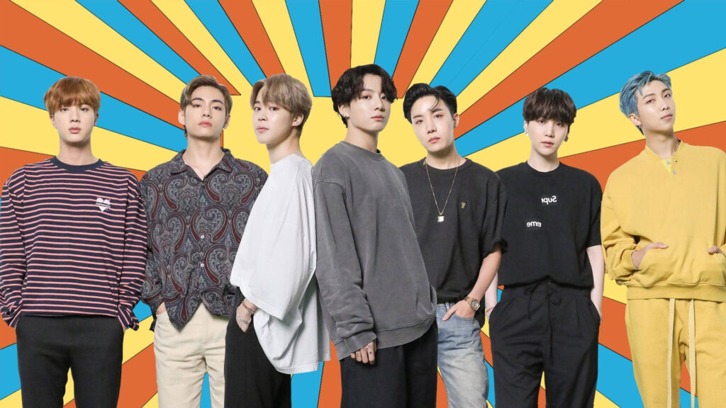 BTS juntos en una foto conceptual retro y luminosa para Dynamite