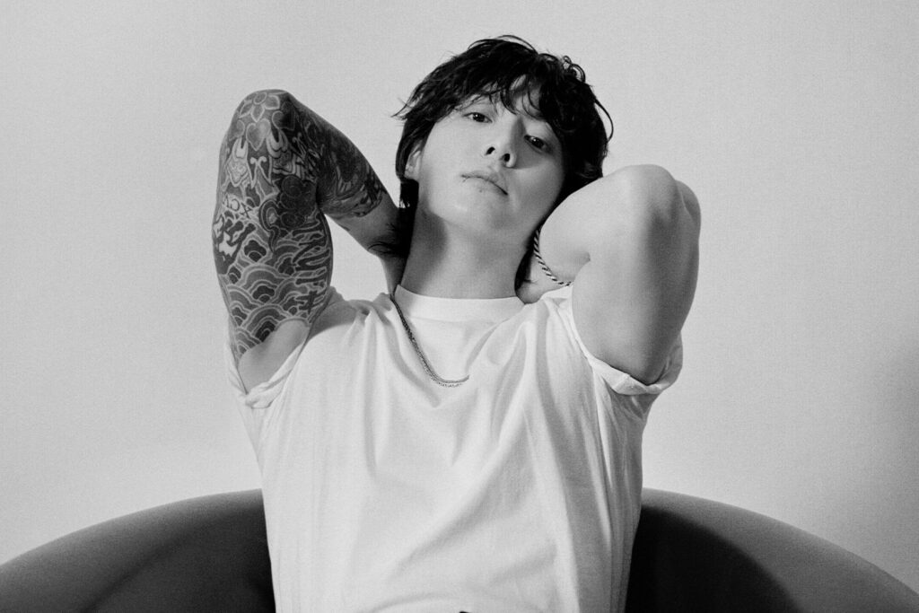 Official Jung Kook solo photo showing a confident and modern pop image.